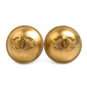 Chanel CHANEL Earrings Vintage Metal Gold Women's h32145i